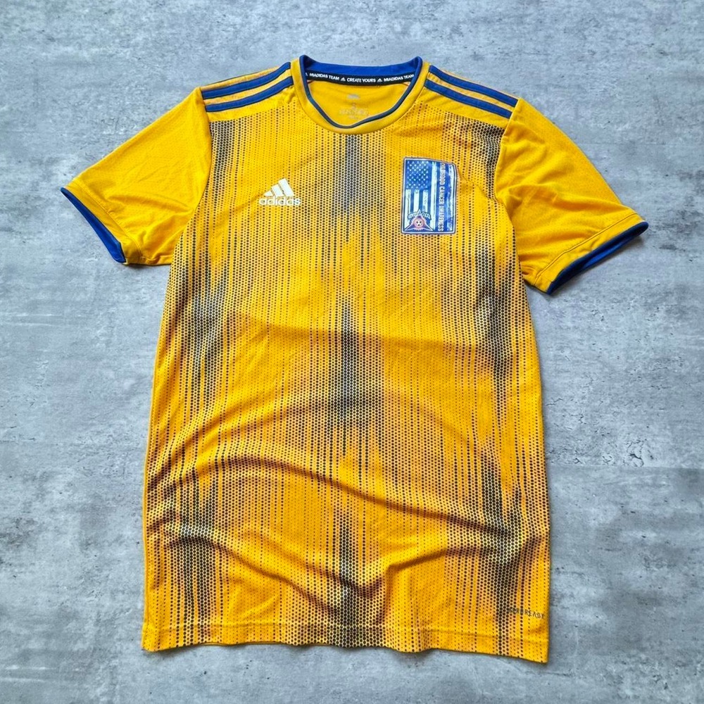 Adidas Soccer Jersey Mens Small Yellow Excellent Childhood Cancer Awareness #22